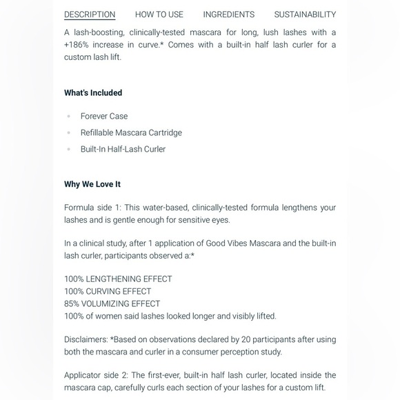 Trestique Black Good Vibes Mascara (Comes with built-in Eyelash Curler) - Picture 7 of 11